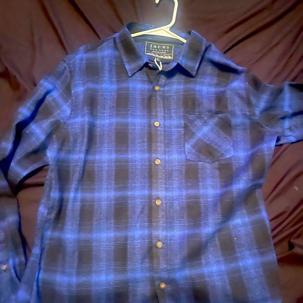 Brand New Blue Flannel Mens Size Large